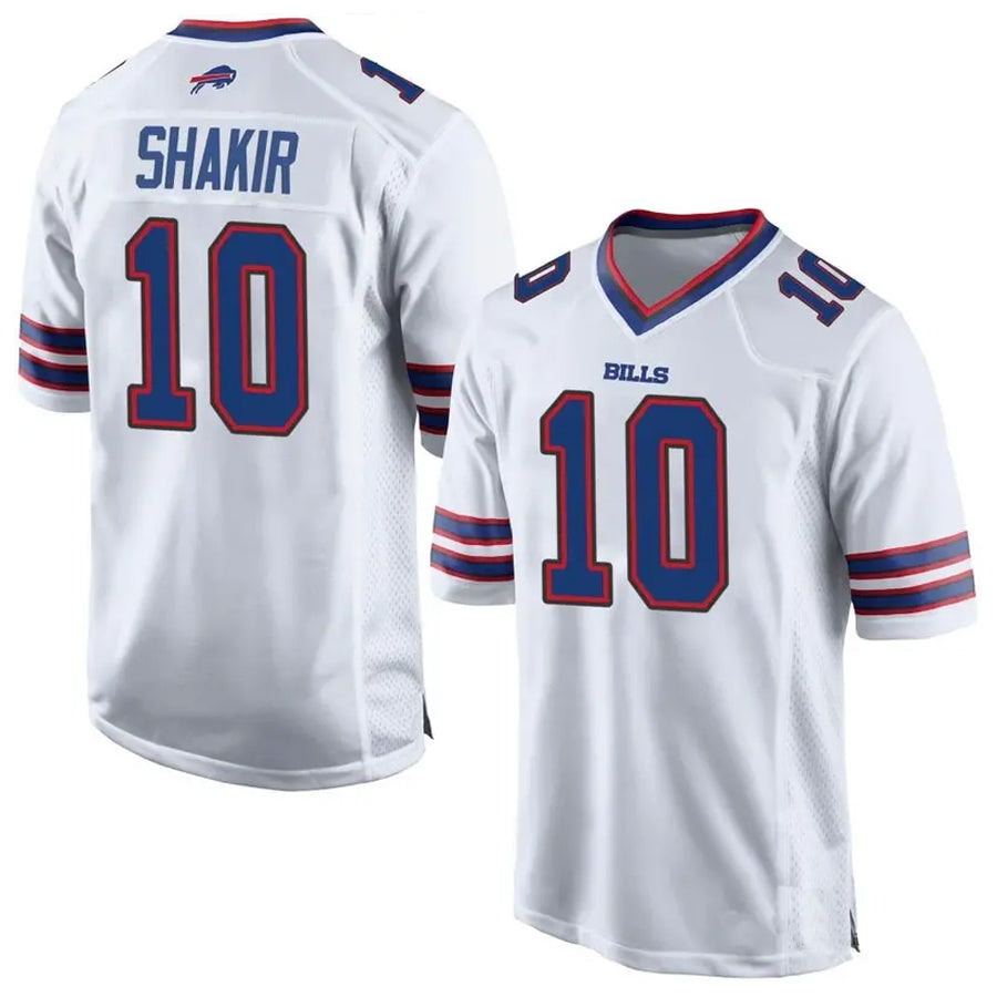 Cooneas B.Bills #10 Khalil Shakir Player White Home Game  Stitched Jerseys