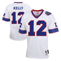 Cooneas B.Bills #12 Jim Kelly Player White Mitchell & Ness XXV Throwback Limited Stitched Jerseys