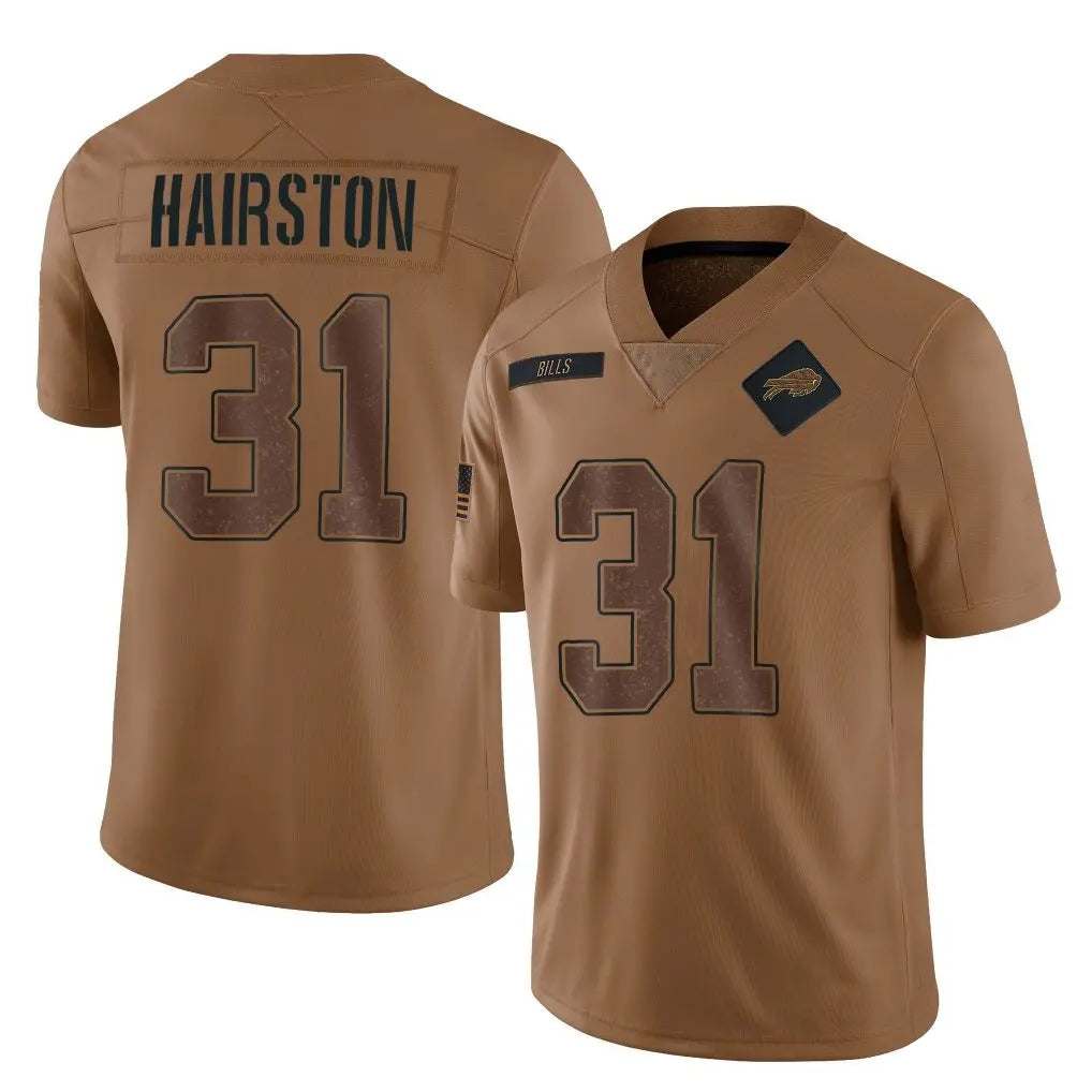Cooneas B.Bills #31 Maxwell Hairston Player Brown Salute To Service Limited Stitched Jerseys