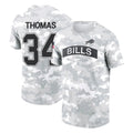Cooneas B.Bills #34 Thurman Thomas Player Arctic Camo Salute to Service T-Shirt Hoodies Stitched Jerseys