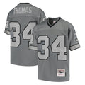 Cooneas B.Bills #34 Thurman Thomas Player Gray Throwback Replica Stitched Jerseys