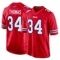 Cooneas B.Bills #34 Thurman Thomas Player Red Home Game Stitched Jerseys