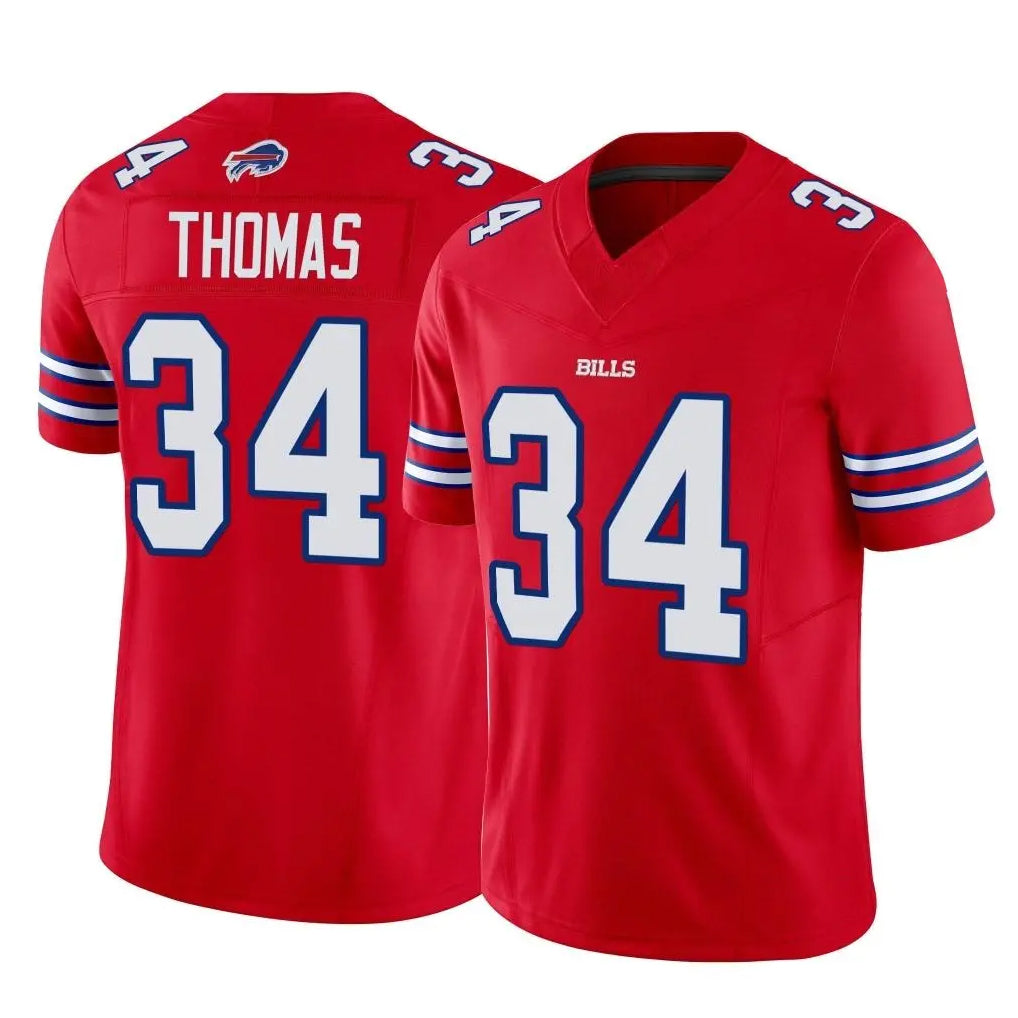 Cooneas B.Bills #34 Thurman Thomas Player Red Vapor F.U.S.E. Limited Home Game Stitched Jerseys