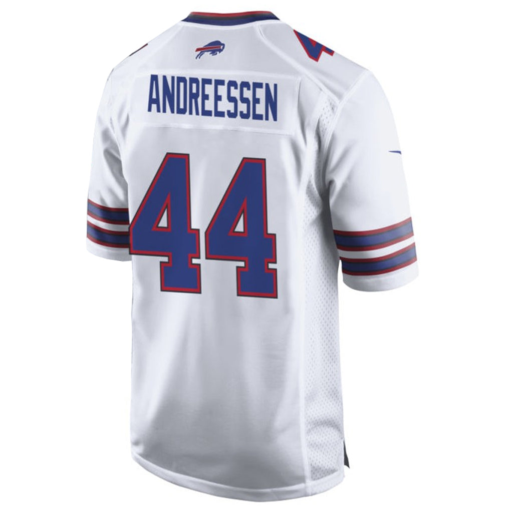 Cooneas B.Bills #44 Joe Andreessen Player White Home Game Stitched Jerseys