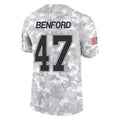 Cooneas B.Bills #47 Christian Benford Player Arctic Camo Salute to Service Limited Stitched Jerseys