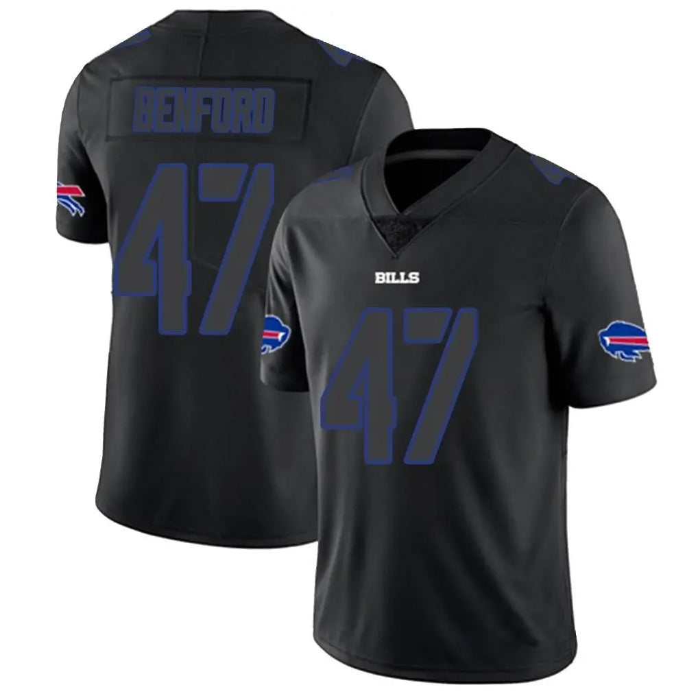 Cooneas B.Bills #47 Christian Benford Player Black Impact Limited Stitched Jerseys