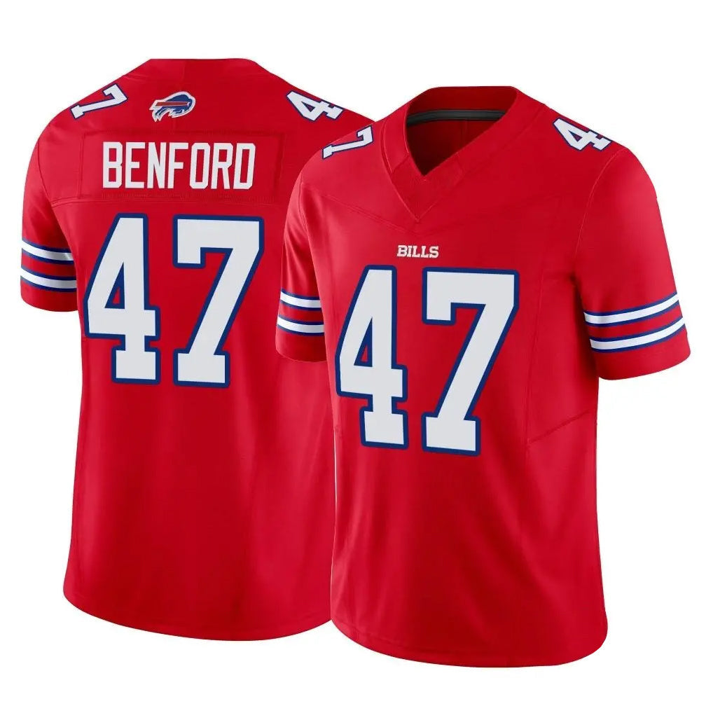 Cooneas B.Bills #47 Christian Benford Player Red Vapor F.U.S.E. Limited Stitched Jerseys