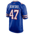 Cooneas B.Bills #47 Christian Benford Player Royal Home Game Stitched Jerseys
