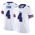 Cooneas B.Bills #4 James Cook III Player White Vapor F.U.S.E. Limited Stitched Jerseys