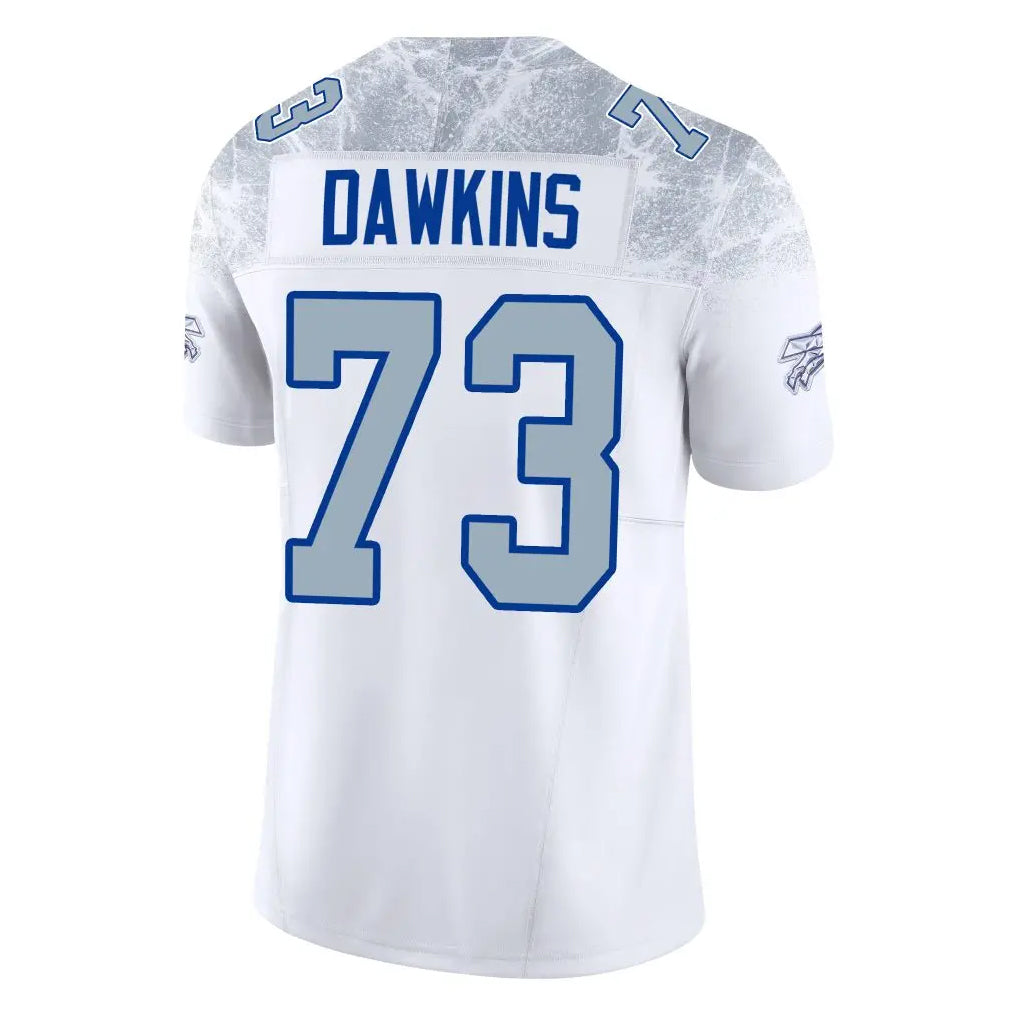 Cooneas B.Bills #73 Dion Dawkins Benford Player White Rivalries Collection Limited Home Game Stitched Jerseys