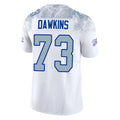 Cooneas B.Bills #73 Dion Dawkins Benford Player White Rivalries Collection Limited Home Game Stitched Jerseys