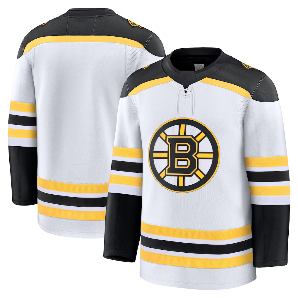 Cooneas B.Bruins White Away Premium Stitched Jerseys