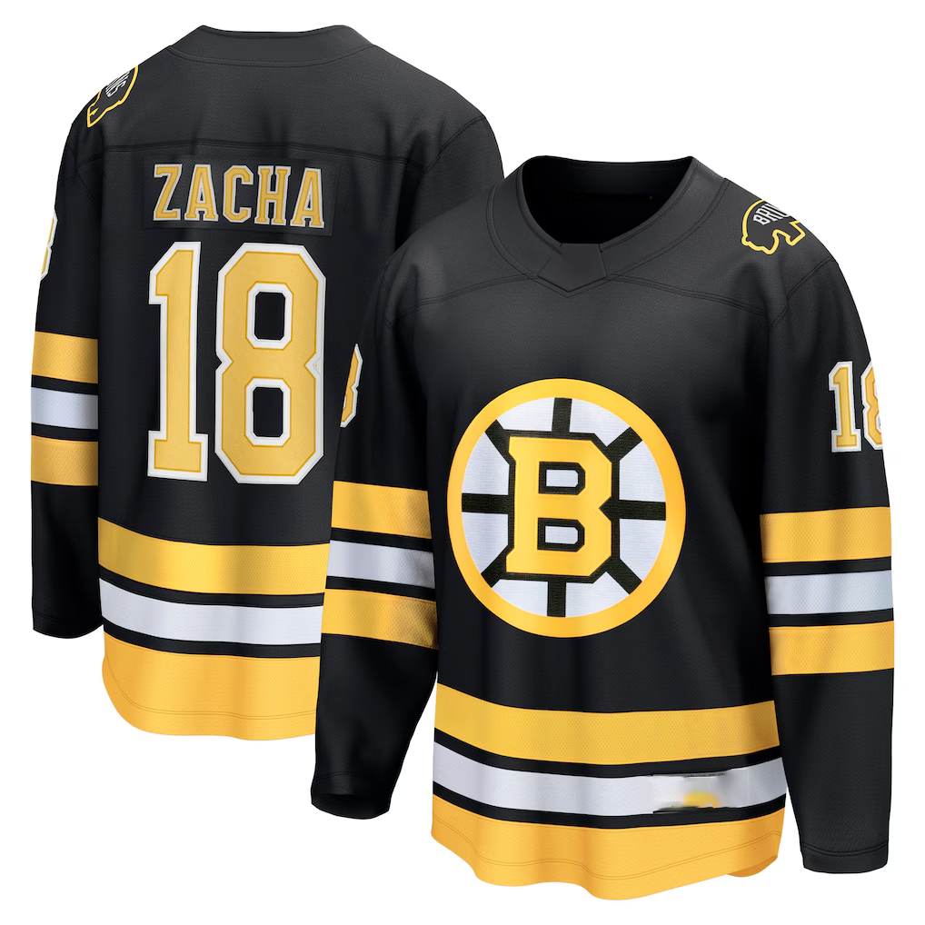 Cooneas B.Bruins #18 Pavel Zacha Black Home Breakaway Player Stitched Jerseys