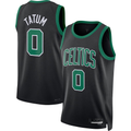 Cooneas B.Celtics #0 Jayson Tatum  Black Swingman Jerseys - Statement Edition