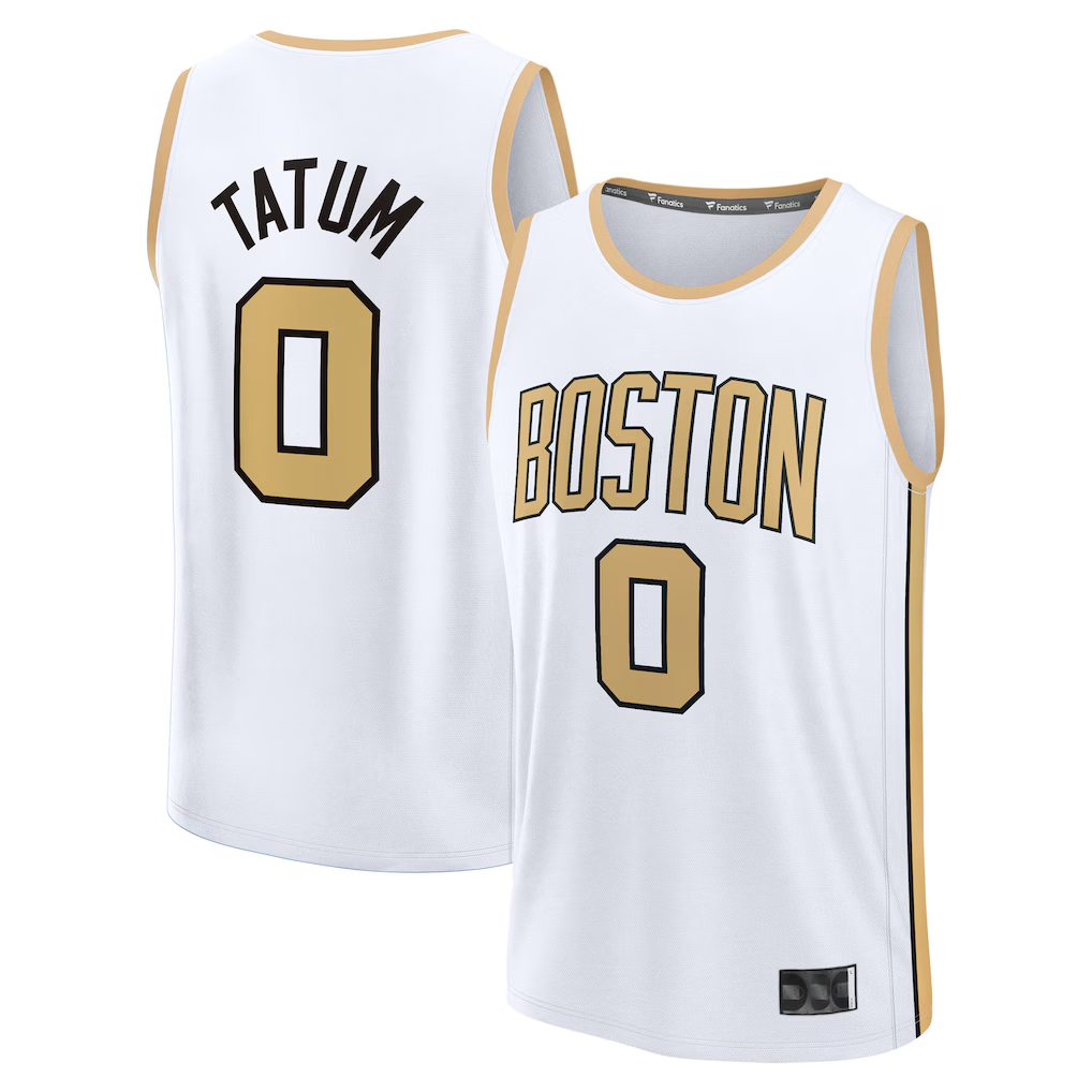 Cooneas B.Celtics #0 Jayson Tatum  White 2025-26 City Edition Fast Break Jerseys