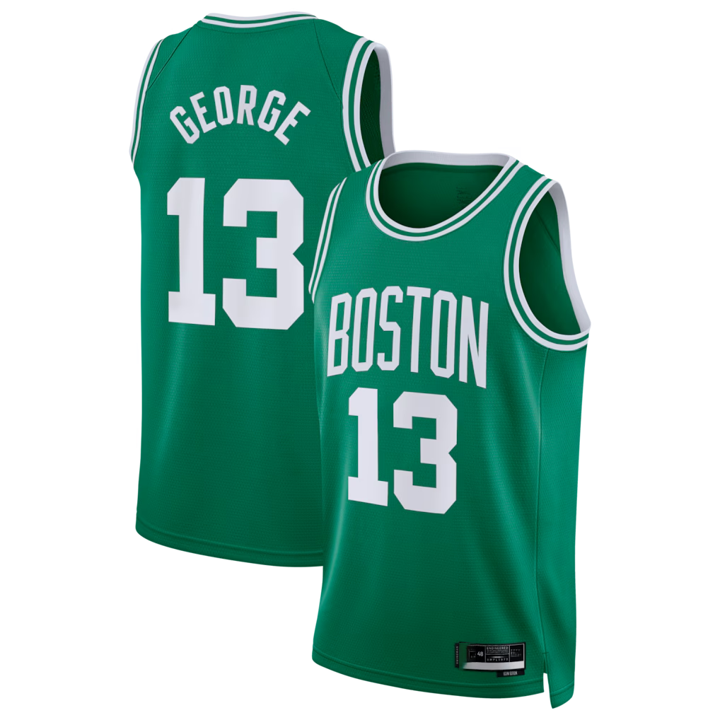 Cooneas B.Celtics #13 Paul George Kelly Green Swingman Jerseys - Icon Edition