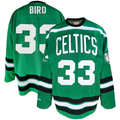 Cooneas B.Celtics #33 Larry Bird Mitchell & Ness Kelly Green Big & Tall Hockey Jerseys