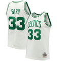 Cooneas B.Celtics #33 Larry Bird Mitchell & Ness White Hardwood Classics 198586 Swingman Jerseys