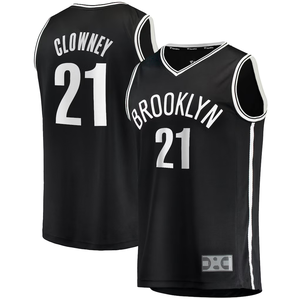 Cooneas B.Nets #21 Noah Clowney Black Fast Break Replica Jerseys - Icon Edition