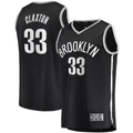 Cooneas B.Nets #33 Nicolas Claxton  Black Fast Break Player Jerseys - Icon Edition