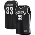 Cooneas B.Nets #33 Nicolas Claxton  Black Fast Break Replica Jerseys - Icon Edition