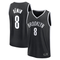 Cooneas B.Nets #8 Egor D?min Black Fast Break Replica Jerseys - Icon Edition
