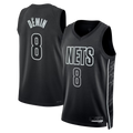 Cooneas B.Nets #8 Egor D?min  Black Swingman Jerseys - Statement Edition