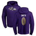Cooneas B.Ravens #0 Roquan Smith Player Purple Salute to Service Pullover Hoodie Stitched Jerseys
