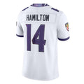 Cooneas B.Ravens #14 Kyle Hamilton Player White Limited Elite Home Game Stitched Jerseys