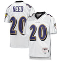 Cooneas B.Ravens #20 Ed Reed Player White Mitchell & Ness Platinum Legacy Limtied Football Jerseys