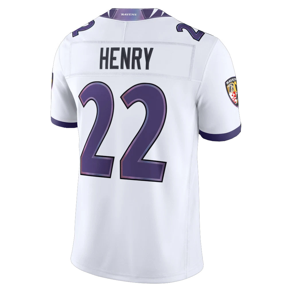 Cooneas B.Ravens #22 Derrick Henry Player White Limited Elite Home Game Stitched Jerseys