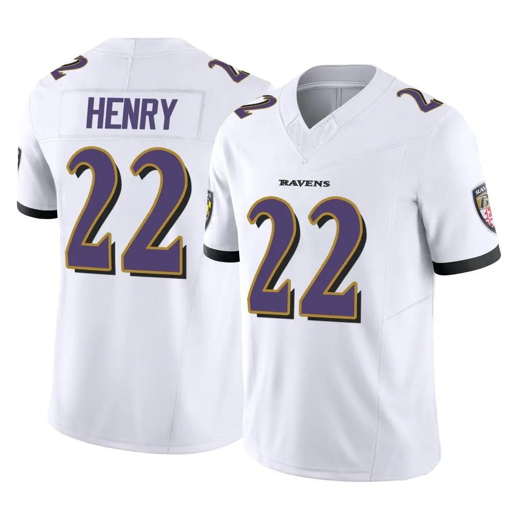 Cooneas B.Ravens #22 Derrick Henry Player White Limited Home Game Stitched Jerseys