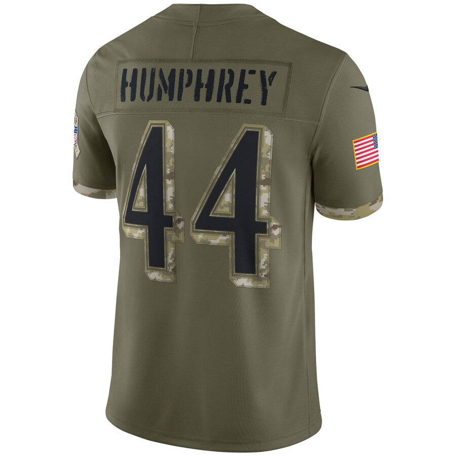 Cooneas B.Ravens #44 Marlon Humphrey Player Olive Salute To Service Limited Stitched Jerseys