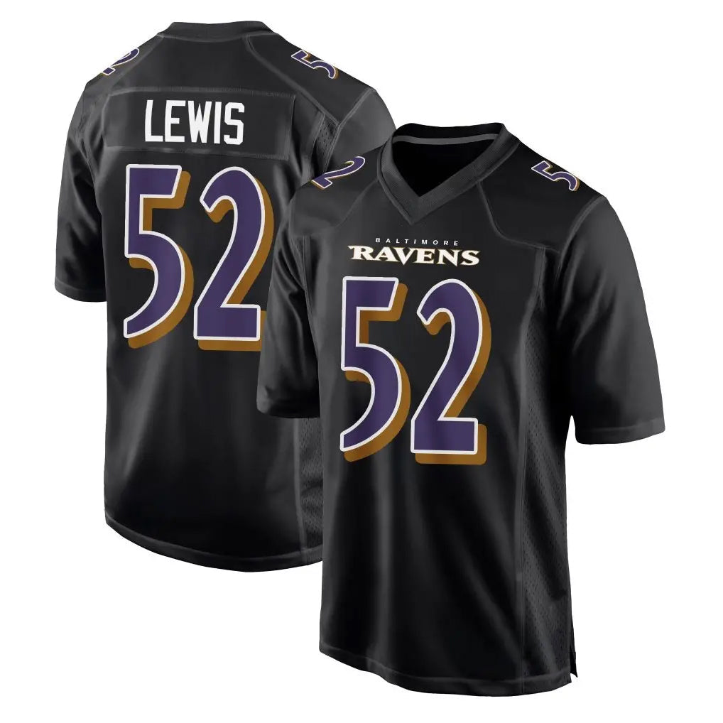 Cooneas B.Ravens #52 Ray Lewis Player Black Carbon Fashion Home Stitched Jerseys