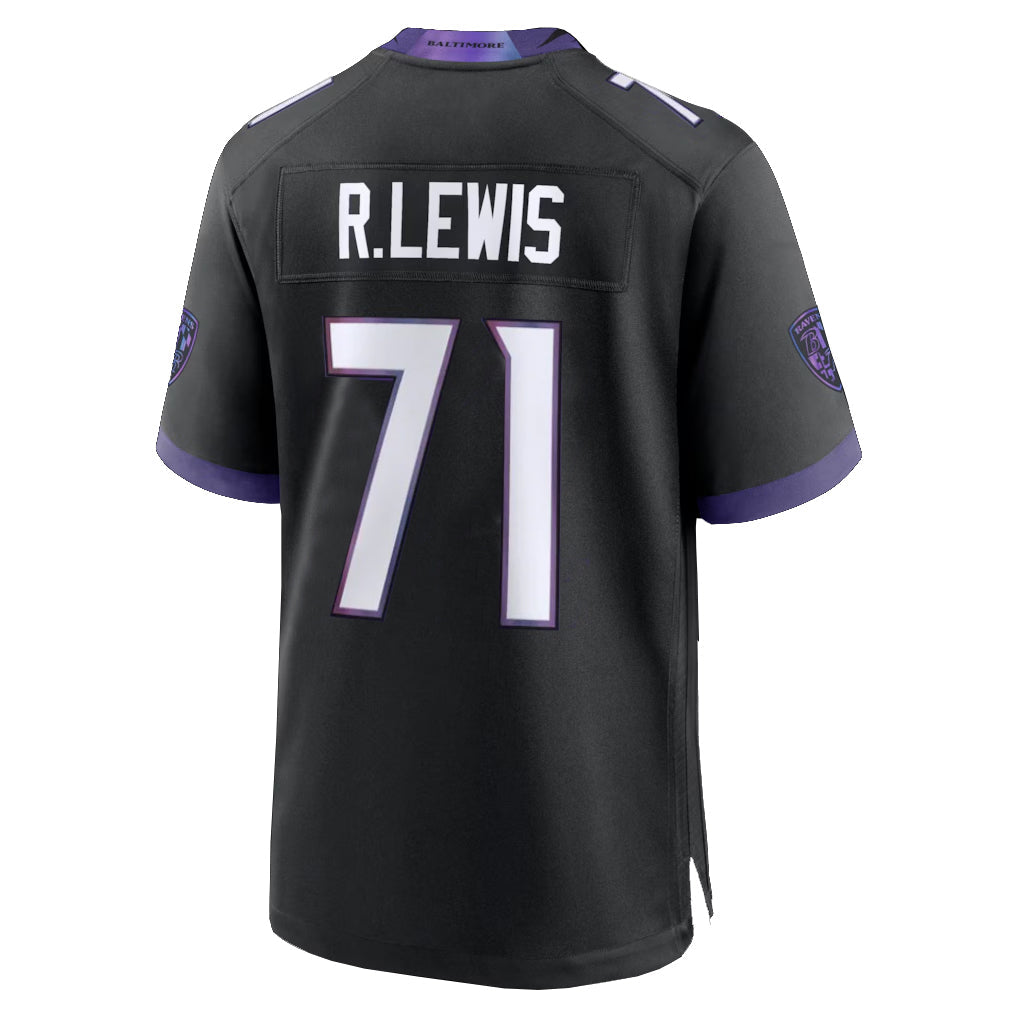 Cooneas B.Ravens #71 Olaivavega Ioane Player Black Home Game Stitched Jerseys