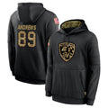 Cooneas B.Ravens #89 Mark Andrews Player Black Salute to Service Pullover Hoodie Stitched Jerseys