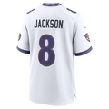 Cooneas B.Ravens #8 Lamar Jackson White Game Stitched Jerseys