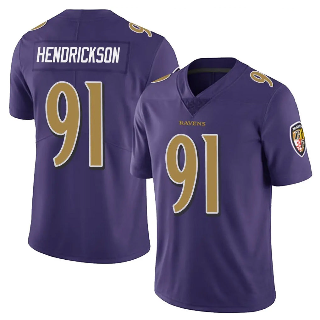 Cooneas B.Ravens #91 Trey Hendrickson Player Purple Color Vapor Untouchable Limited Stitched Jerseys