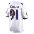 Cooneas B.Ravens #91 Trey Hendrickson Player White Alternate Home Game Stitched Jerseys