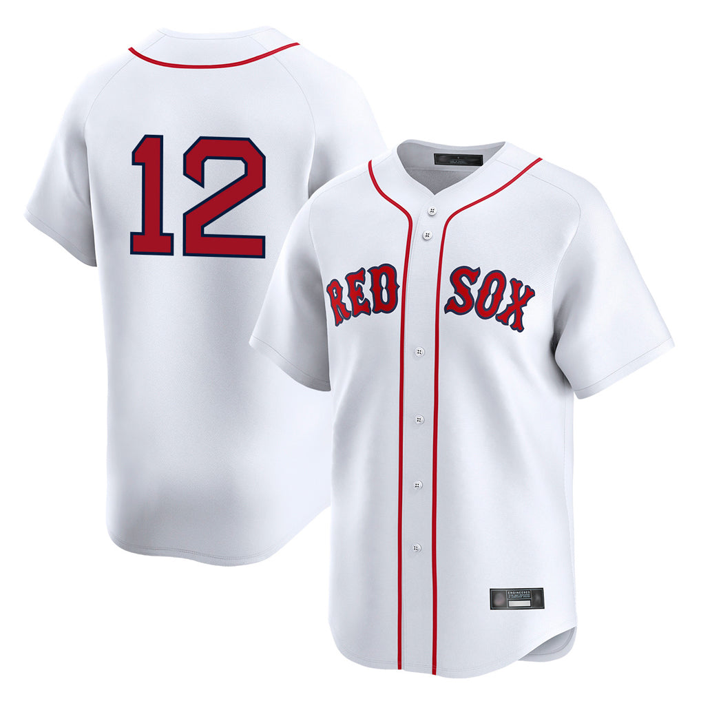 Cooneas B.Red Sox #12 Connor Wong Player White Limited Home Game Stitched Jerseys