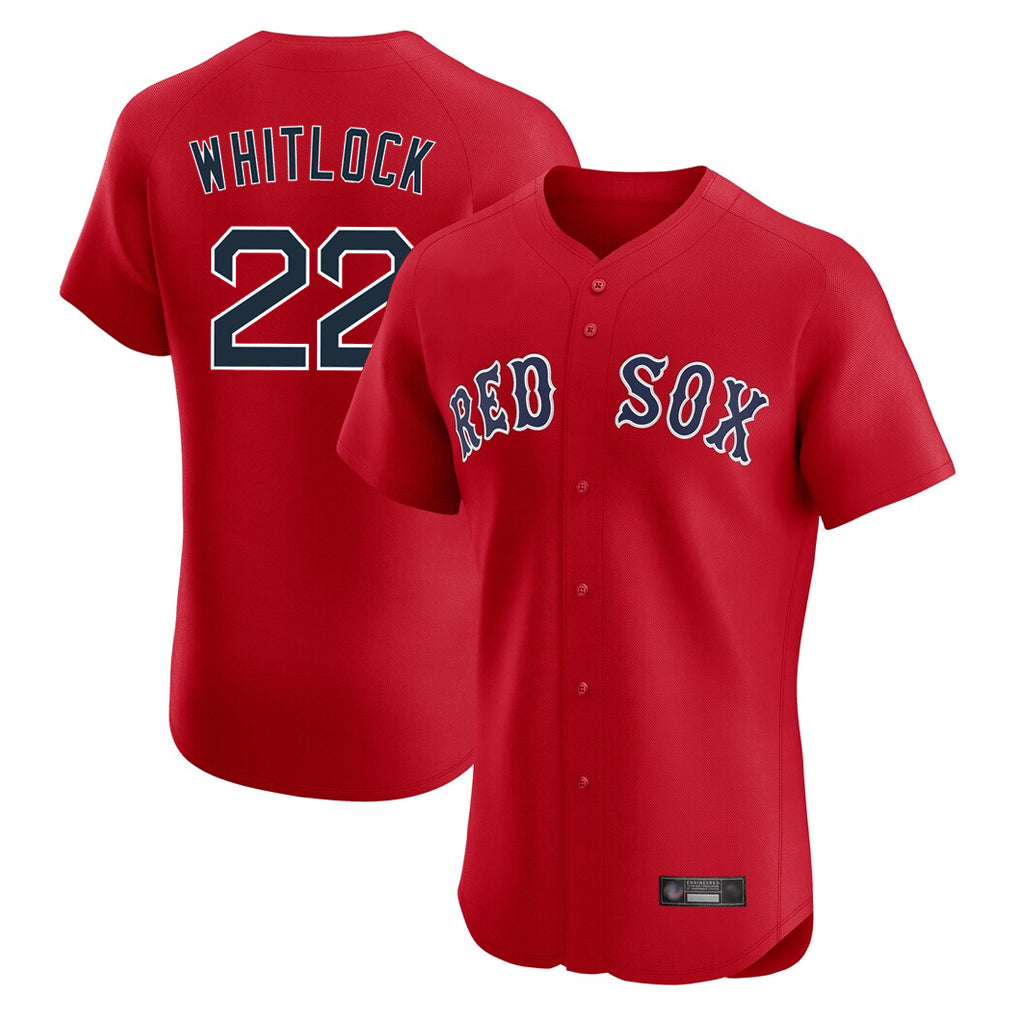 Cooneas B.Red Sox #22 Garrett Whitlock Player Red Limited Elite Home Game Stitched Jerseys