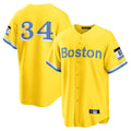 Cooneas B.Red Sox #34 David Ortiz Player Yellow Home Game Stitched Jerseys