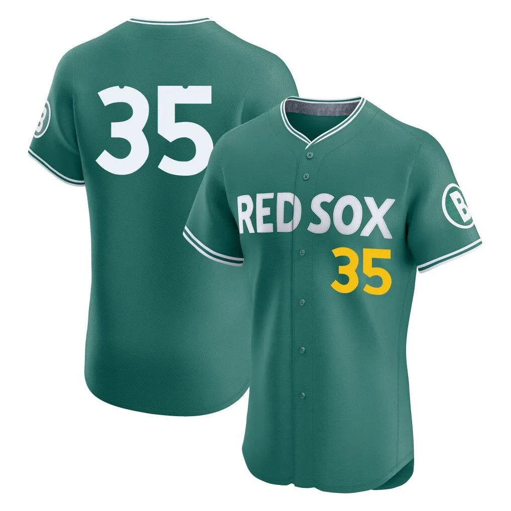 Cooneas B.Red Sox #35 Garrett Crochet Player Green City Connect Limited Elite Home Game Stitched Jerseys