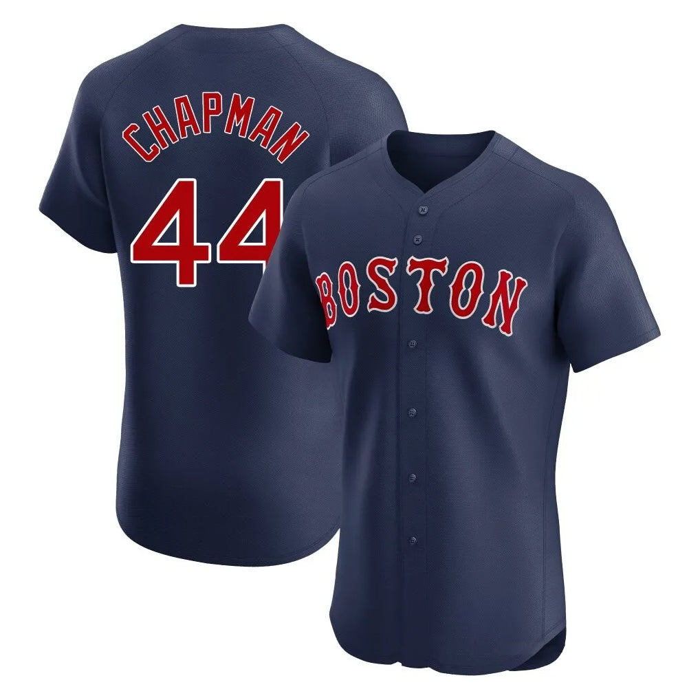 Cooneas B.Red Sox #44 Aroldis Chapman Player Navy Limited Elite Home Game Stitched Jerseys