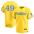 Cooneas B.Red Sox #49 Tim Wakefield Player Yellow Limited Home Game Stitched Jerseys