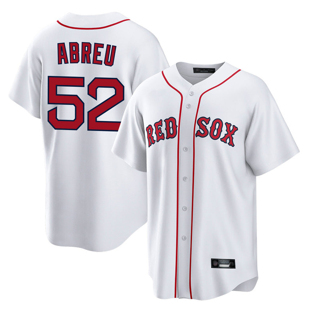 Cooneas B.Red Sox #52 Wilyer Abreu Player White Home Game Stitched Jerseys
