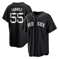 Cooneas B.Red Sox #55 Ranger Su¡§¡érez Player Black Home Game Stitched Jerseys