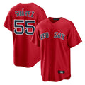 Cooneas B.Red Sox #55 Ranger Su¡§¡érez Player Red Home Game Stitched Jerseys