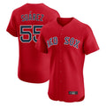 Cooneas B.Red Sox #55 Ranger Su¡§¡érez Player Red Limited Elite Home Game Stitched Jerseys