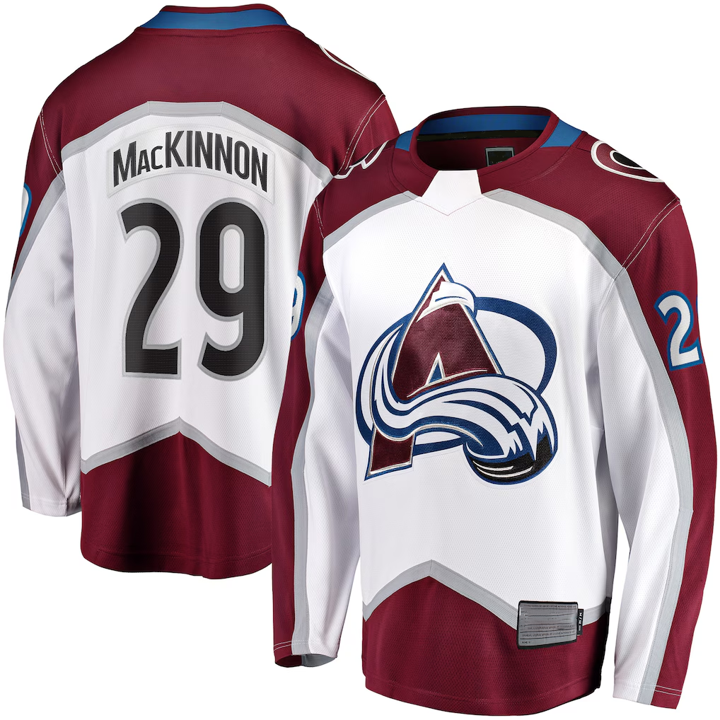 Cooneas C.Avalanche #29 Nathan MacKinnon White Breakaway Jerseys